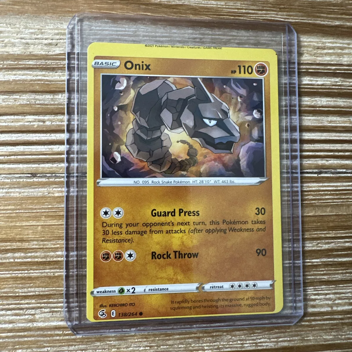 Onix 138/264 - NM / M - Fusion Strike Pokemon Card $2 Flat Shipping