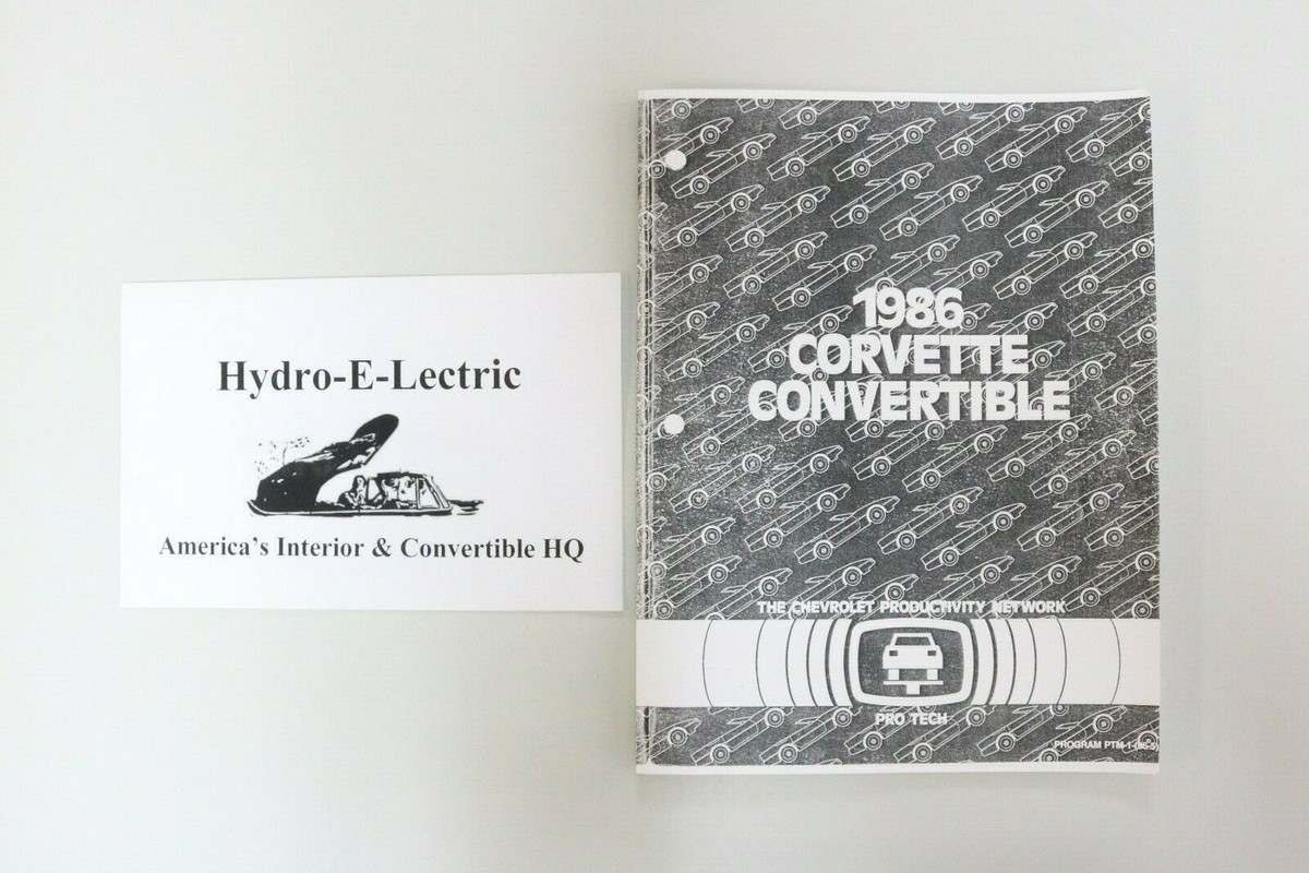1986 1987 1988 1989 1990 Corvette Convertible Manual | eBay
