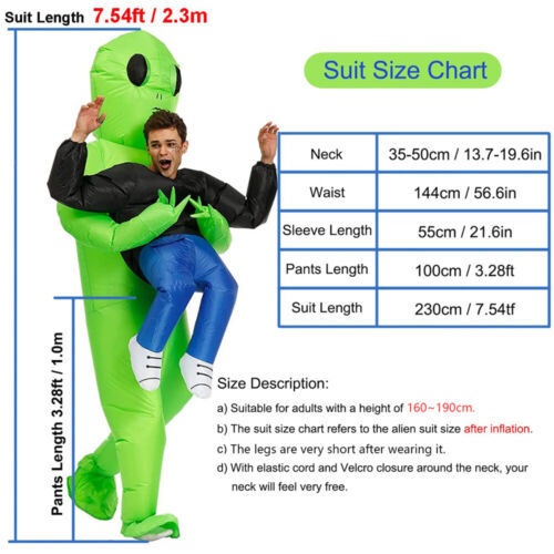 Aufblasbares Kostüm Alien Kostüm Aufblasbare Halloween Kostüme für Erwachsene - Bild 5 von 24