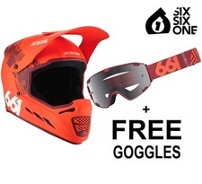 SIXSIXONE Reset MTB Helmet Mips Full Face - DIGI ORANGE + FREE GOGGLES