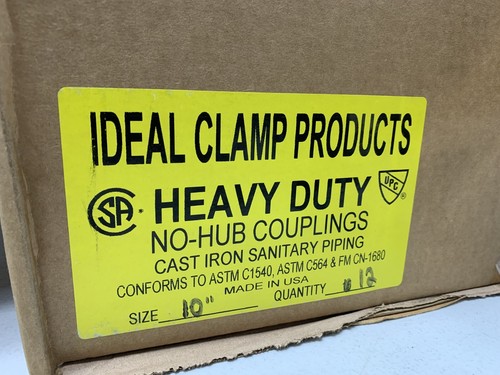 Ideal Clamp Heavy Duty No Hub Couplings 10 inch - Picture 3 of 10