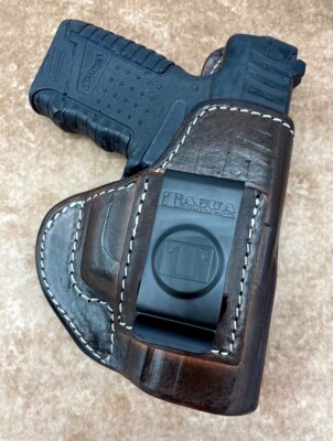 Étui De Ceinture Cuir Tagua Pour S&W Shield / Springfield Hellcat - Droitier - Noir - Neuf