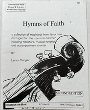 Hymns of Faith Mountain Dulcimer Songbook Music Larry Conger 1995
