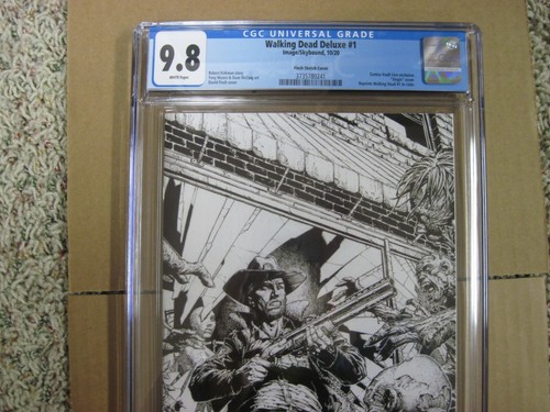 Walking Dead Deluxe 1 CGC 9.8 Finch Sketch Comics Vault Live Exclusive LE 250 - Picture 2 of 10