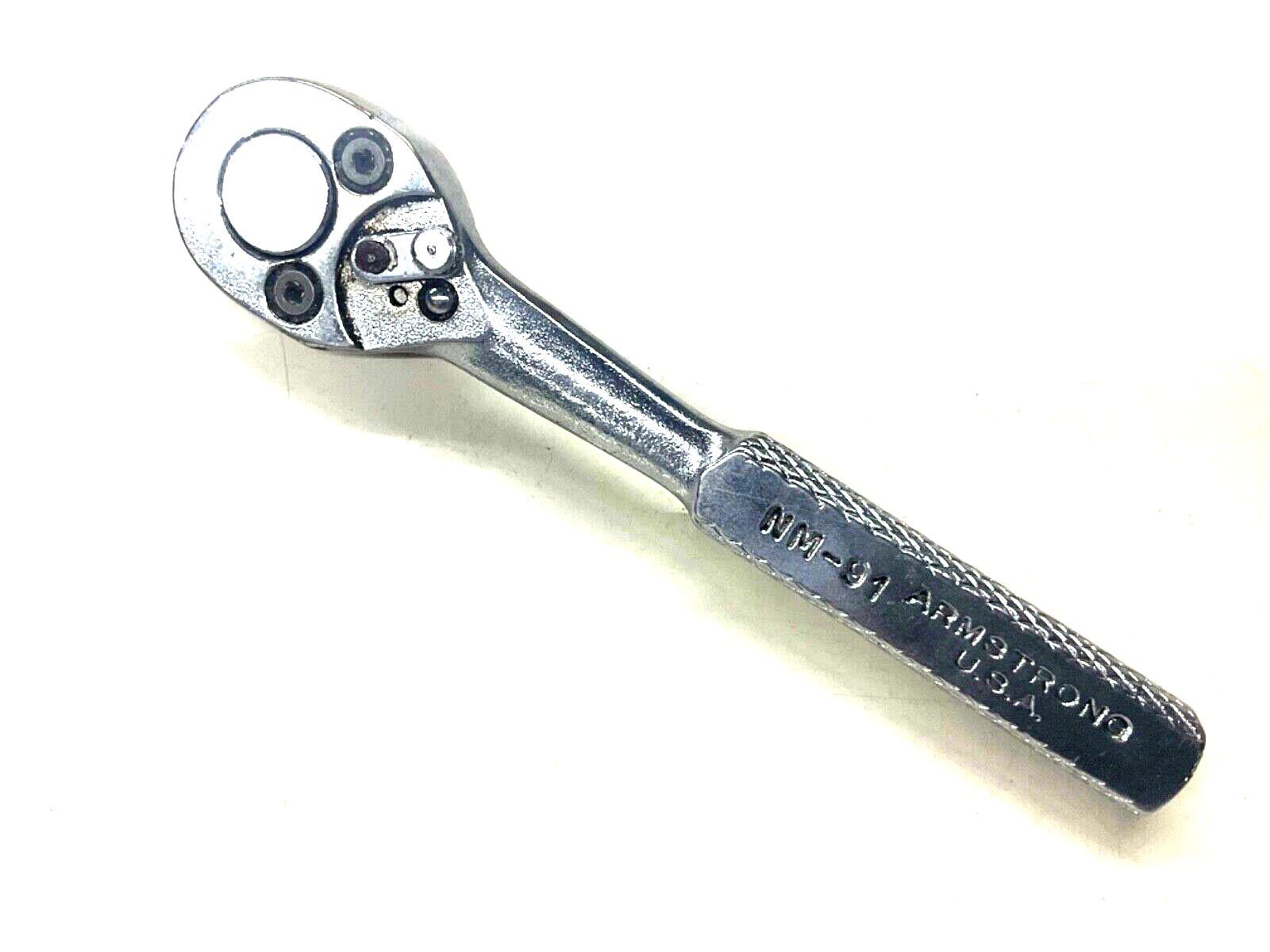 VINTAGE ARMSTRONG TOOLS 1/4” DRIVE RATCHET, NM-91, USA