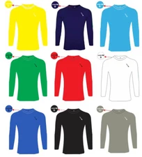 Compression Base Layer Top Thermal Long Sleeve Football Red Blue Yellow Green+++