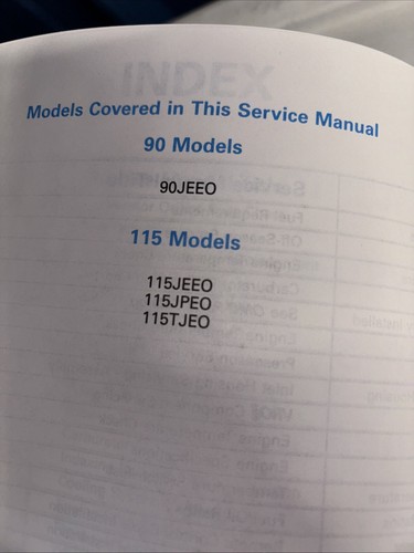 1995 JOHNSON EVINRUDE TURBO JET REPAIR SERVICE MANUAL - Picture 4 of 8
