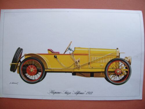 Photo couleur ancienne Hispano Suiza Alfonso modèle 1912  .D11 - Zdjęcie 1 z 2
