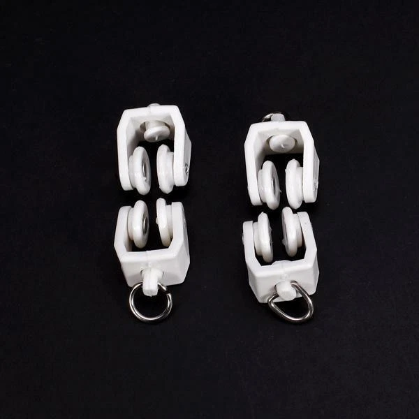 18x 10pcs Plastic Curtain Roll Track Runner Rail Runner with Eyelet 0.8 X 0.7 - Image 2 of 4