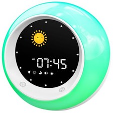 Sun  Moon Rise Kids Alarm Clock Sleep Trainer  Night Light