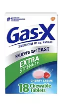 GasX Chewables Extra Strength Cherry Creme 18CT exp-10/2025