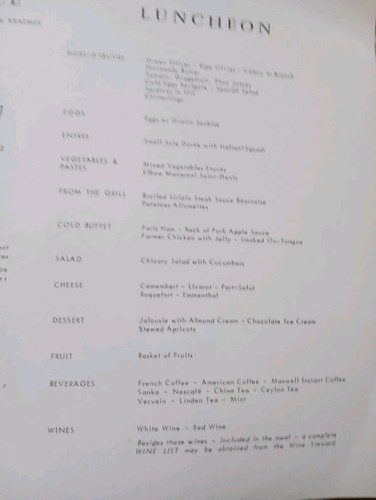 French Line SS France 2 Menus - Picture 6 of 14