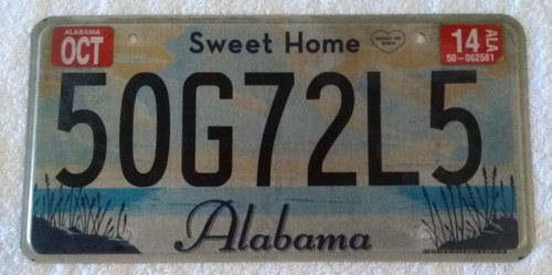 Sweet Home ALABAMA License Plate Expired Plate #50G72L5 For Crafts Art