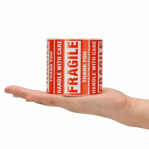 1000 Fragile Stickers 2"x3" Handle with Care Thank You Warning Labels 500 / Roll - Picture 2 of 5