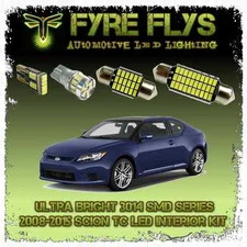 White LED interior lights package kit for 2008-15 Scion tC 7 pcs 3014 series SMD