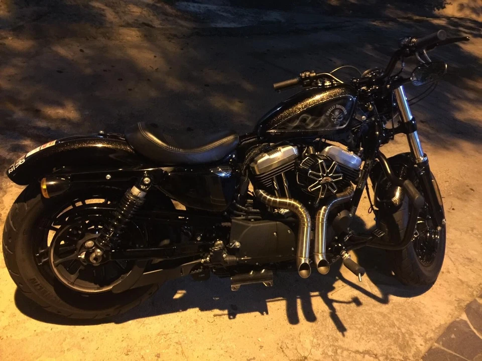 Custom Exhaust Pipes 2-2 Horn Models For Harley Davidson Sportster 1200, 883, 48 - Изображение 4 из 4