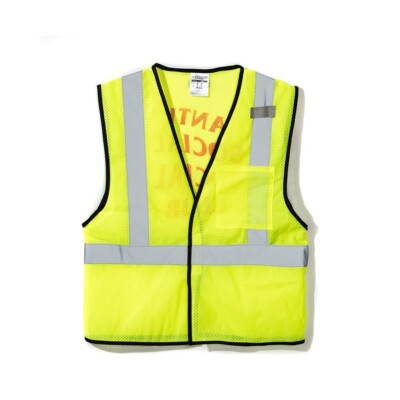 DS Anti Social Social Club Jackhammer Safty Vest S Green 3M SS21