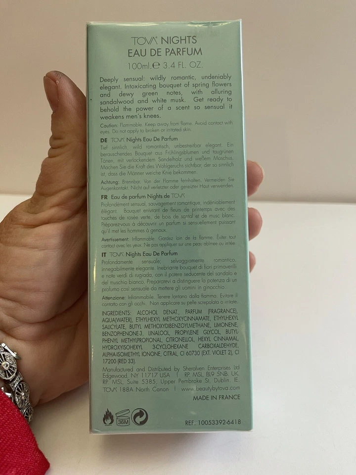 Tova Beverly Hills TOVA Nights Eau de Parfum Spray 3.4 OZ Perfume de Lujo SELLADO Foto 4 de 4