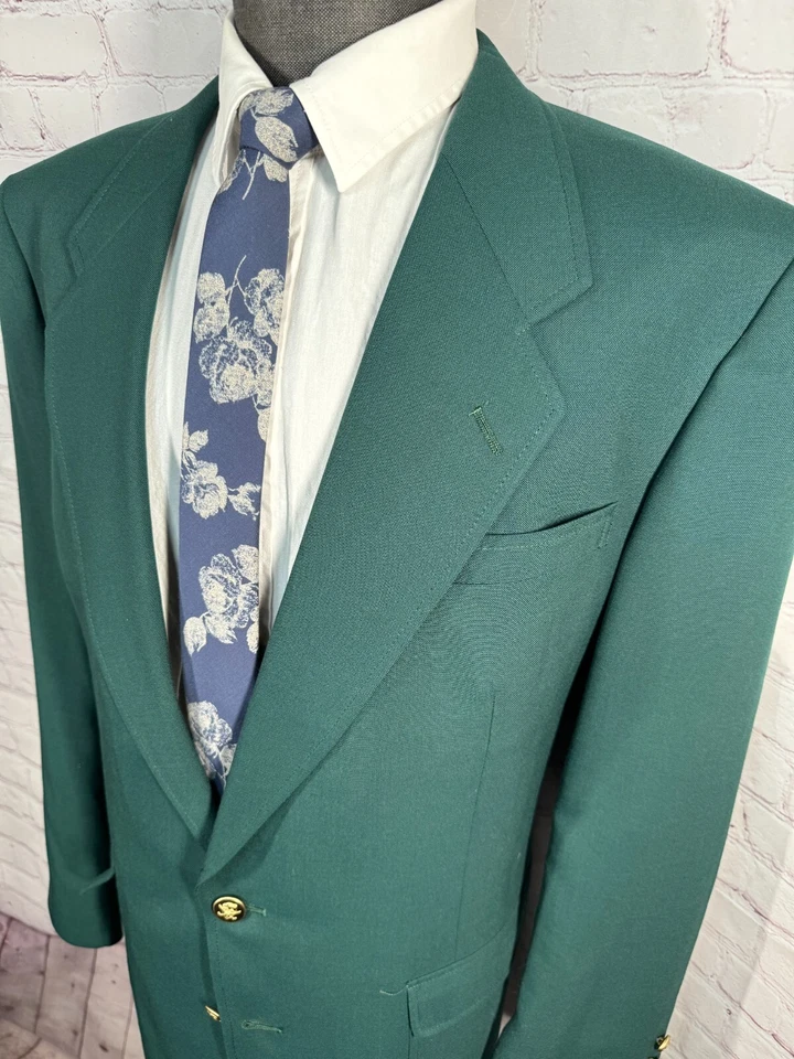 Chaqueta Blazer Abrigo Deportivo GOLF Calce Clásico Lana Verde JACK NICKLAUS Para Hombres 44L Foto 2 de 4