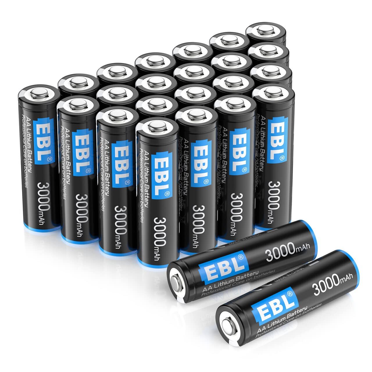 AA Lithium Batteries 24 Pack, 3000mAh 1.5V Double A - High Performance Longer...