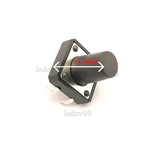 Momentary Tactile Switch Black Push Button 12x12mm Miniature PCB Mounted UK - Imagen 12 de 13