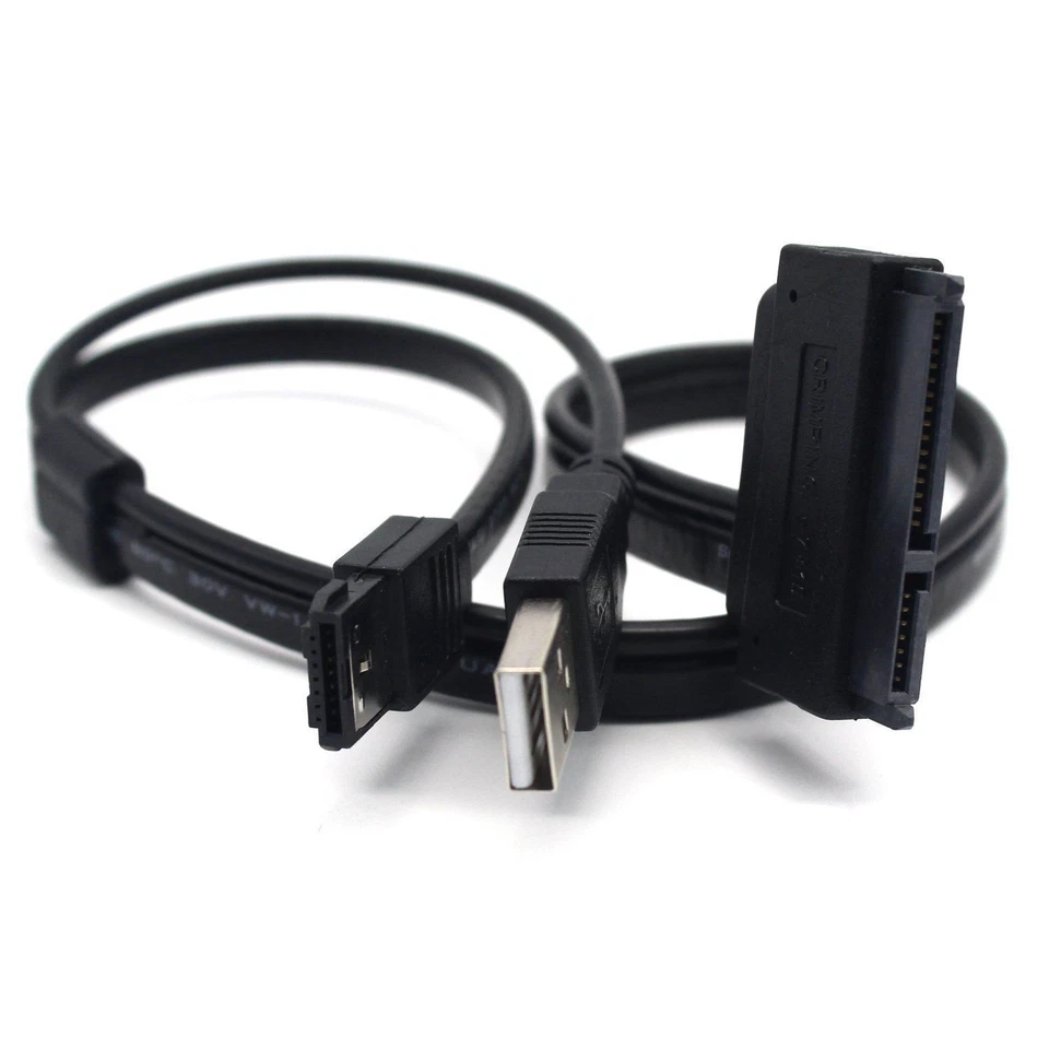 SATA 22-Pin to eSATA Data and USB Powered Converter Adapter for 2.5" HDD/SSD - Image 3 of 4