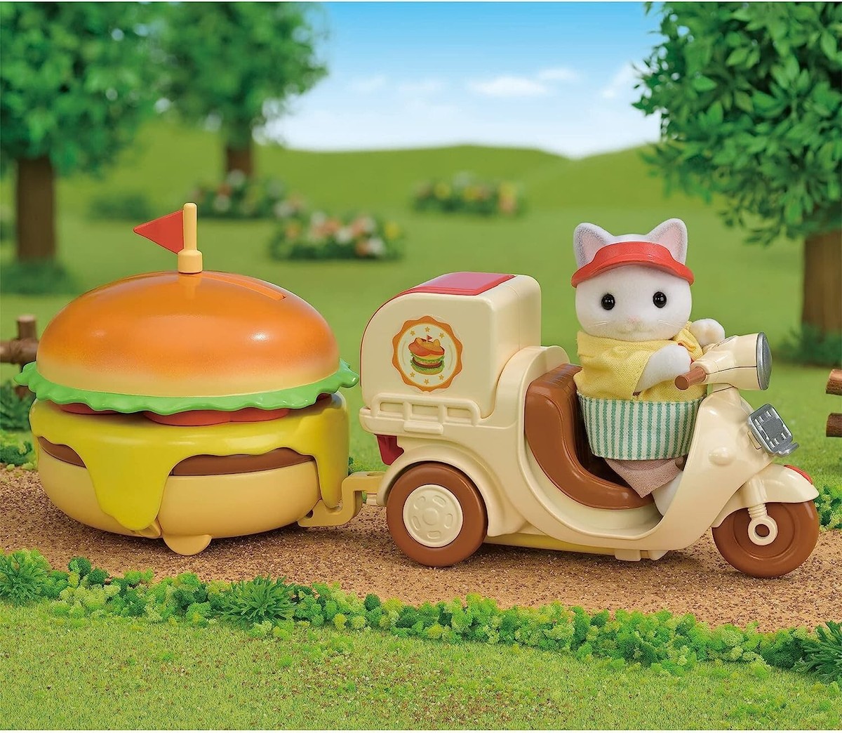 Sylvanian Families Hamburger Wagon Epoch Calico Critters MI Sylvanian Families Hamburger Wagon Epoch Calico Critters MI