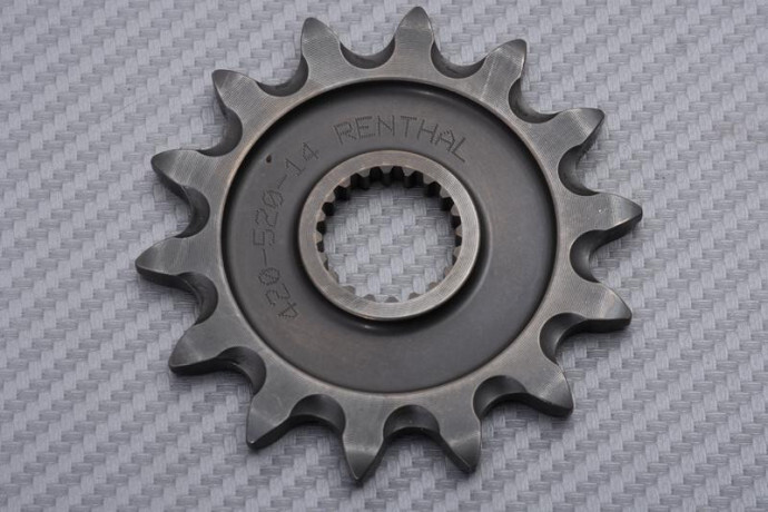 Pignon avant Renthal 14GP en acier cémenté ultra résistant pour transmission Yamaha 520