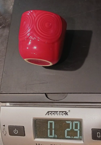 EUC West Elm Ceramic Owl 1/4 Cup Capacity Replacement Piece Red Measuring Cup - Picture 12 of 12