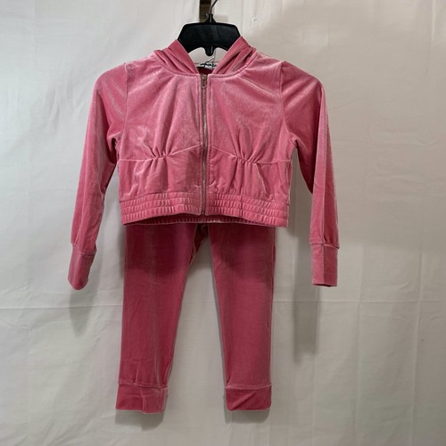 Fashion Nova Girls NWT Mini Down To Lounge Velour Hoodie & Pant Set in Pink 6&7 - Picture 2 of 7