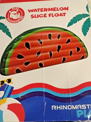 Pool Toy Beach Raft RHINOMASTER PLAY WATERMELON SLICE 72'' x 32'' Swim