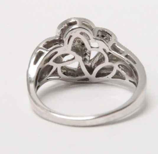 BEAUTIFUL STERLING SILVER INTERLOCKING HEARTS CZ … - image 5
