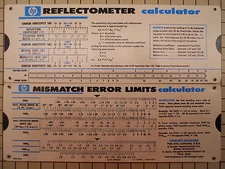 Microwave Reflectometer Mismatch Error Limits Slide Rule Calculator HP/ Keysight