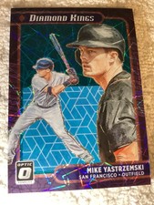 2021 Donruss Optic Diamond Kings Teal Velocity Prizm Mike Yastrzemski /35 Giants