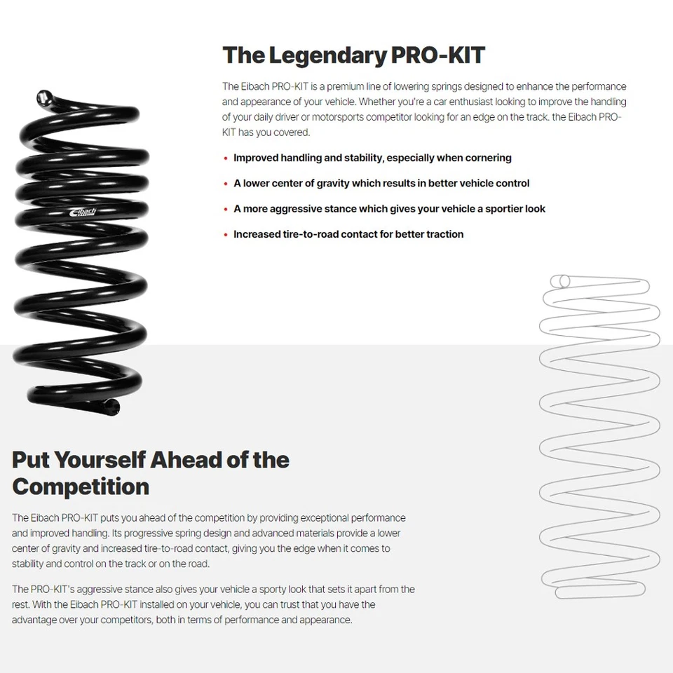 Muelles rebajadores delanteros traseros Eibach 1584.140 PRO-KIT para 02-08 A4 Avant AWD B6 B7 Foto 4 de 4