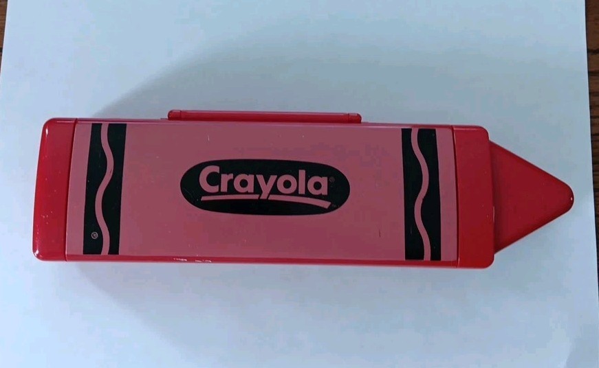 Vintage Crayola Pencil Box Calculator 2000 Binney & Smith Red