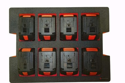 Schaumeinlage für 8x Bosch Akkus ProCore 18V 4Ah für neue Bosch L-Boxx 102 und 