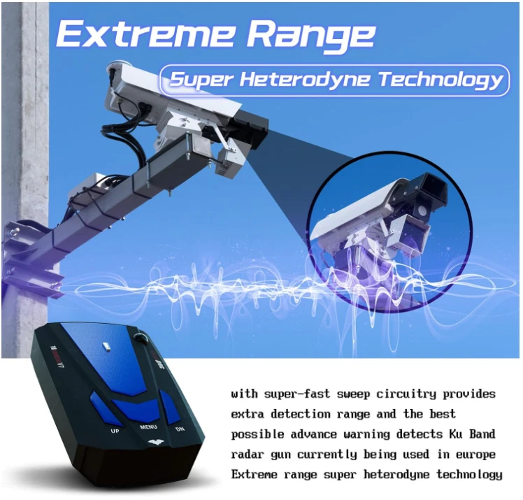Novo detector de radar/laser auxiliares de direção – longo alcance, display LED - Imagem 4 de 4