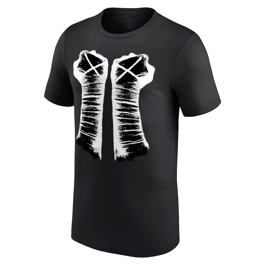 Wrestling Entertainment CM PUNK FISTS RETRO BLACK T-SHIRT ALL SIZES