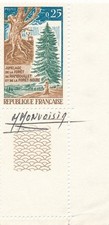 France 1968 N° 1561 Jumelage forêt Noire et Rambouillet signé graveur Monvoisin