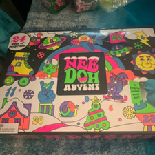 Nee Doh Christmas Door Advent Calendar, 24 Items, Reusable, Multicolor