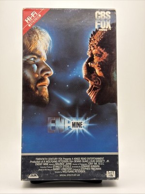 Enemy Mine (VHS, 1986 CBS FOX) 1st release Sci-Fi Dennis Quaid Louis Gossett Jr