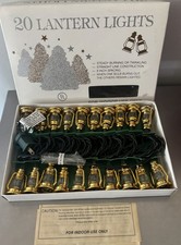 20 Mini Lantern String Lights 15 ft Tested & Working FREE SHIPPING