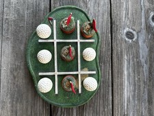 Golf Desk Tic Tac Toe Game Golfer Collectible Gift Golf Ball Ceramic 4
