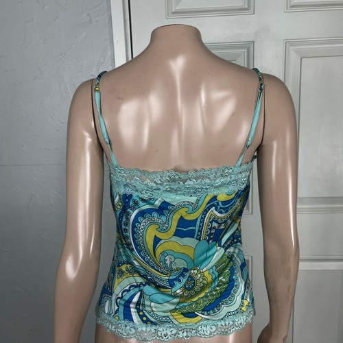 Vintage Y2k The Limited Tank top Shirt Sleeveless Polyester Retro Print Lace E9 - Picture 4 of 7