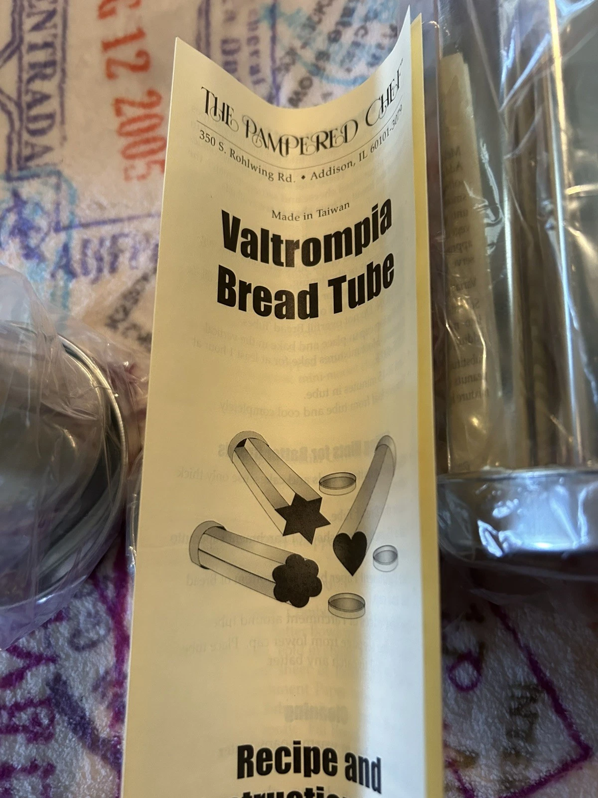 Set of 3 Pampered Chef 9" Bread Tubes for Baking New without box.