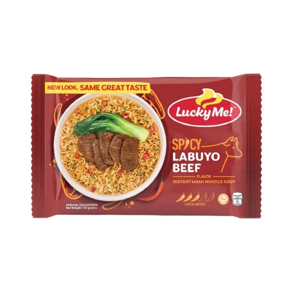 Lucky Me Spicy Labuyo Beef Flavor Instant Mami Noodle Soup 50g