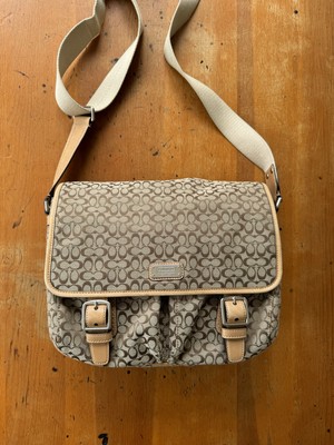Vintage Coach Messenger Crossbody Bag F70283 Canvas Leather Y2K