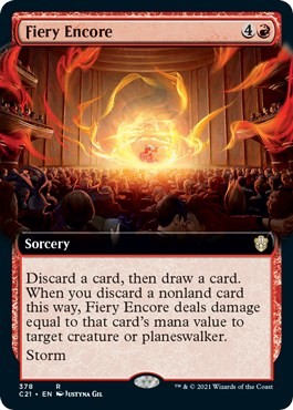Fiery Encore (Extended Art) #378 (NM) Commander 2021 MTG