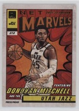 2021 Donruss Net Marvels Press Proof Gold Foil Black Text Donovan Mitchell 17tq